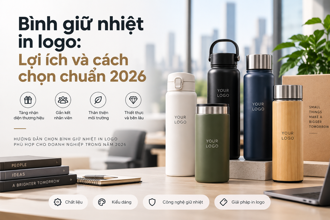 Bình giữ nhiệt in logo: Lợi ích và cách chọn chuẩn 2026