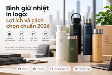 Bình giữ nhiệt in logo: Lợi ích và cách chọn chuẩn 2026