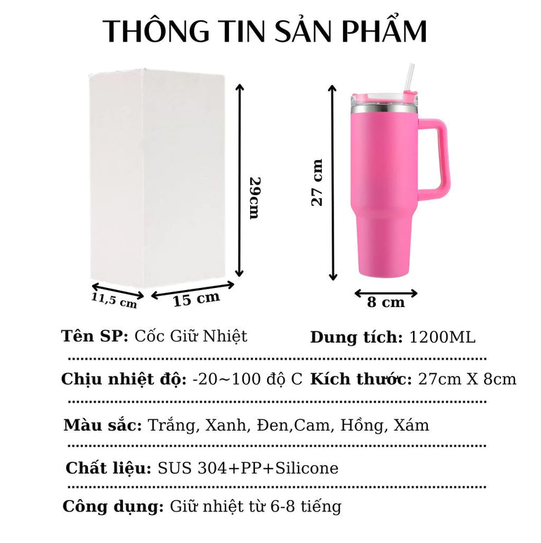 Cốc giữ nhiệt inox 1200ml
