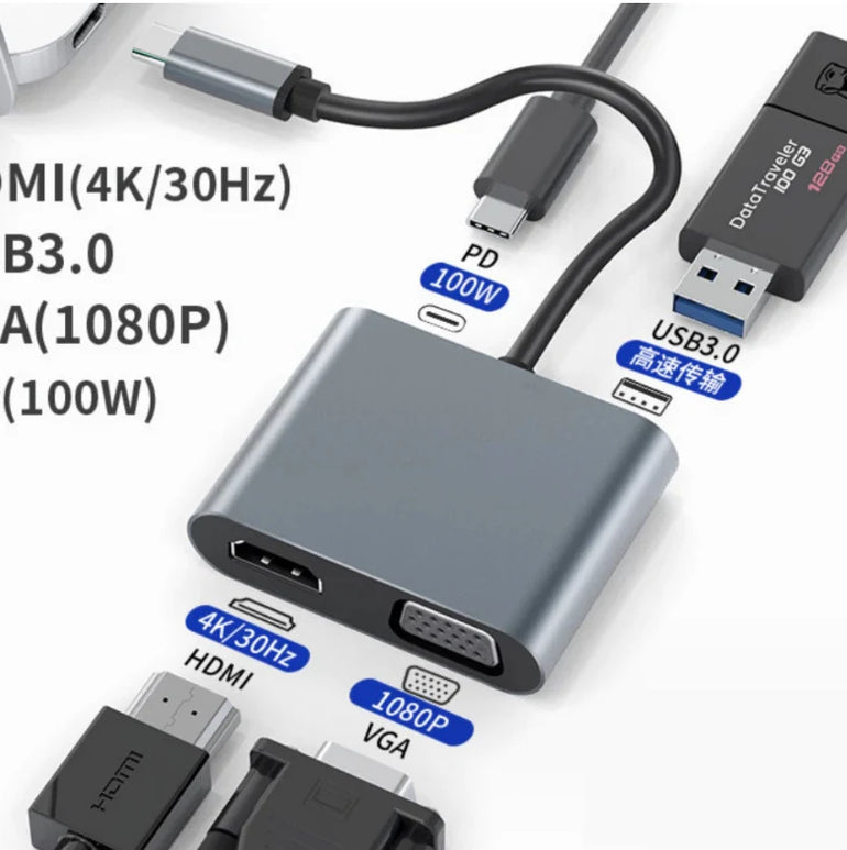 Cổng chuyển đổi Type C - Hub Type C 5 trong 1
