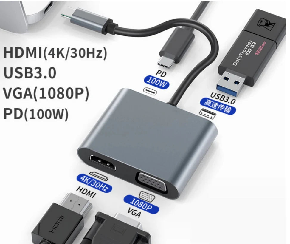 Cổng chuyển đổi Type C - Hub Type C 5 trong 1