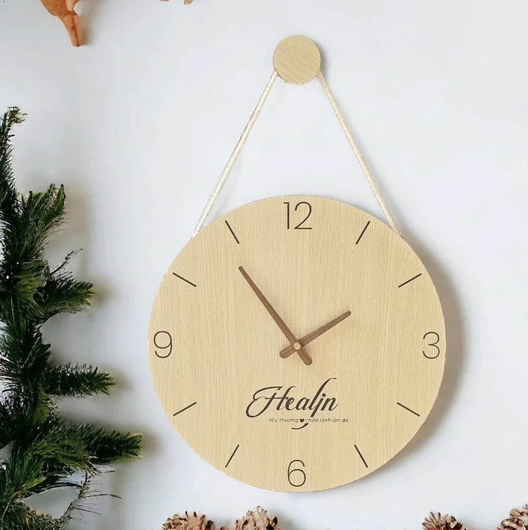 Đồng hồ treo tường bằng gỗ