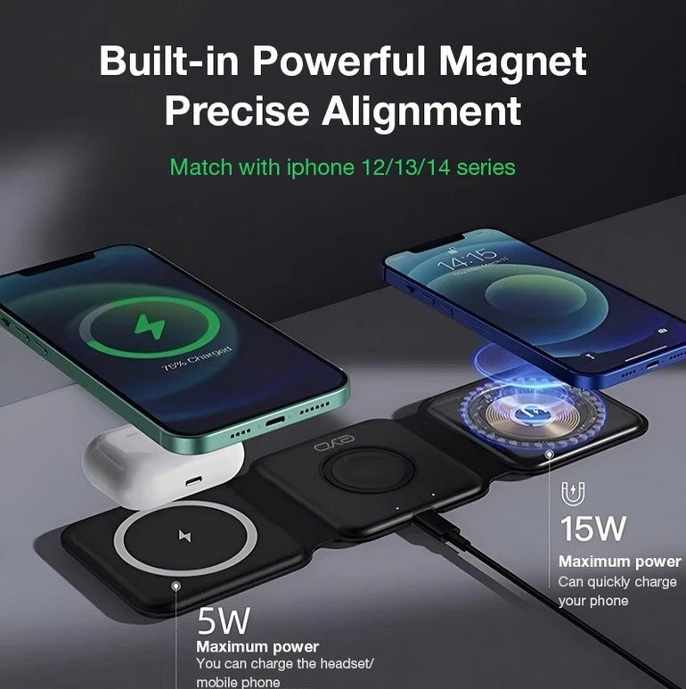 3-in-1 Magnetic Wireless Charger