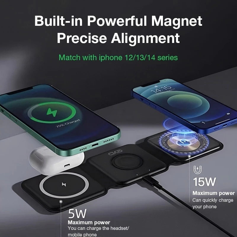 3-in-1 Magnetic Wireless Charger